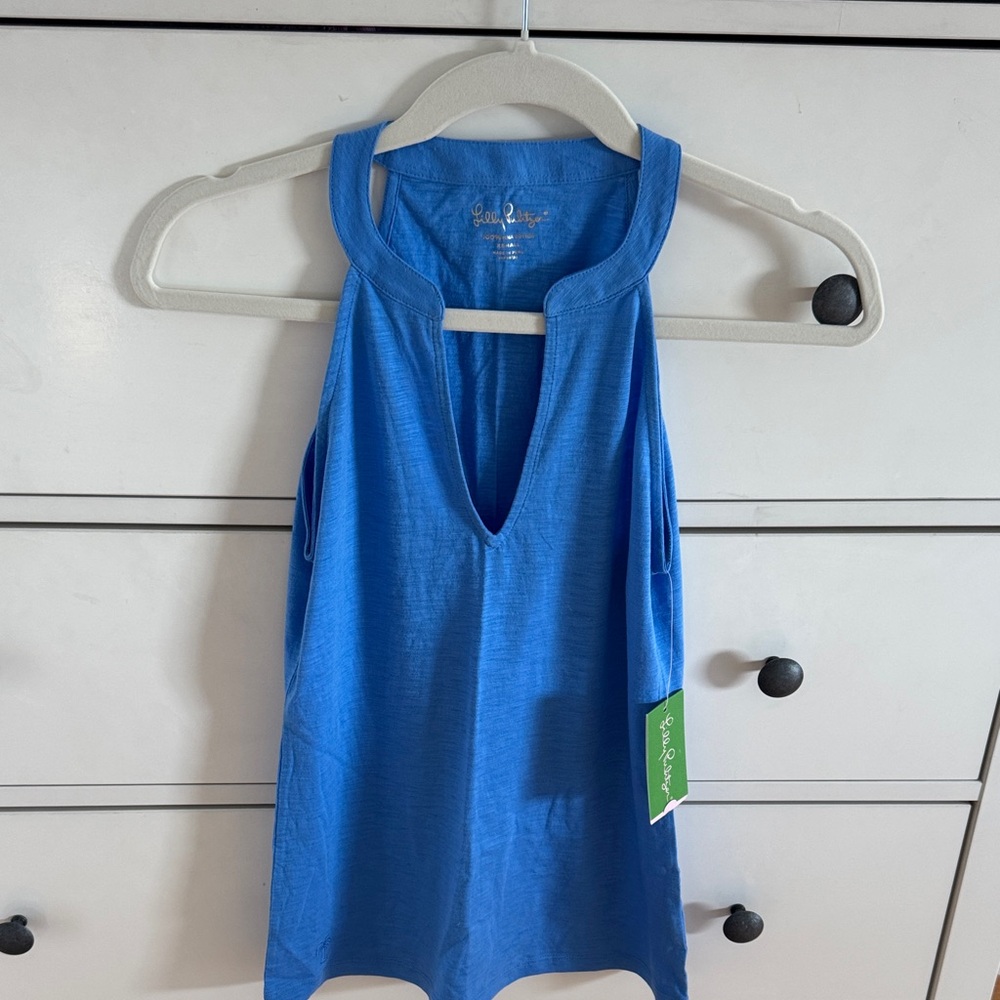 Lilly Pulitzer Royal Blue Keyhole Tank Top